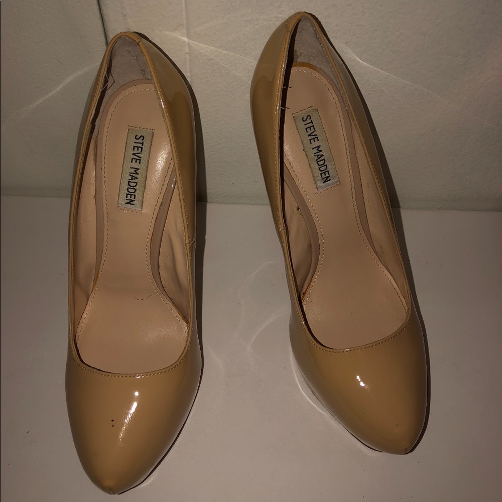Nude platform heels